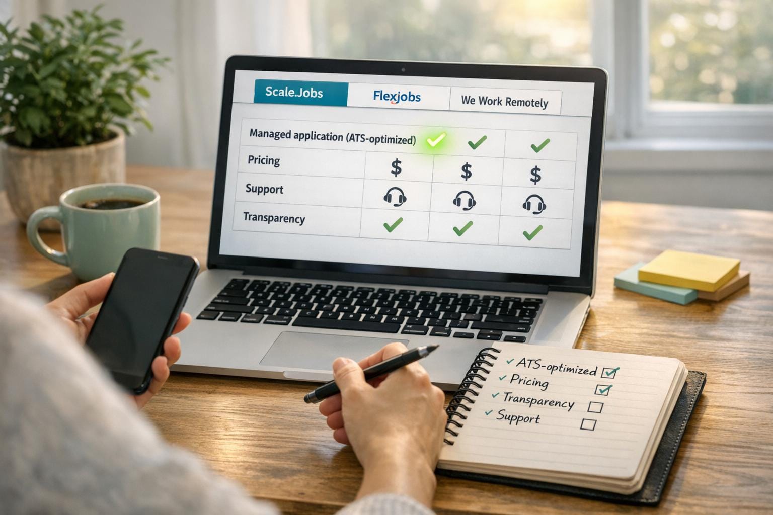 Preview for Scale.Jobs Vs FlexJobs Vs We Work Remotely: Best For Remote Job Seekers