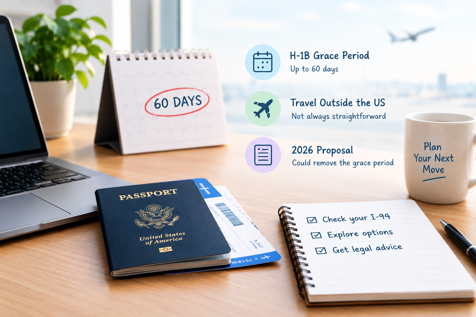 H-1B Grace Period After a Layoff: How It Works, Can You Travel, and the 2026 Proposal