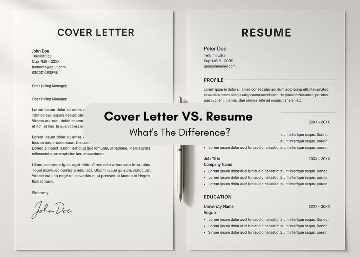 Cover Letter VS. Resume –What's The Difference?