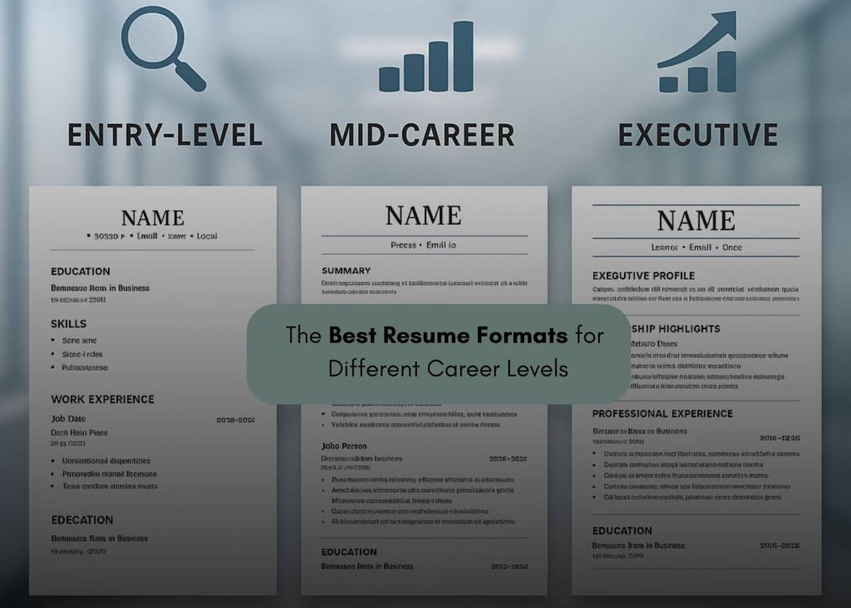 The Best Resume Formats for Different Career Levels