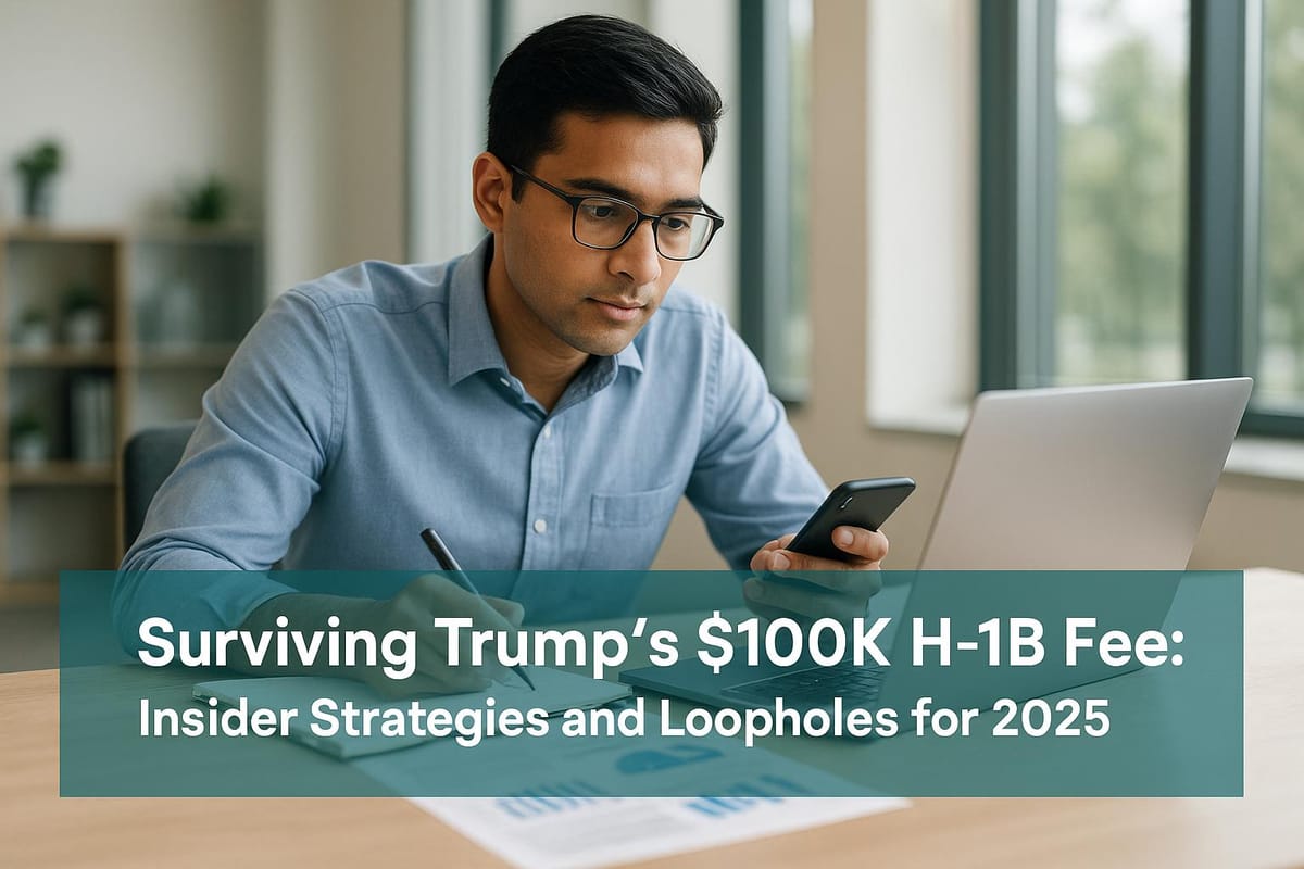 Surviving Trump’s $100K H-1B Fee: Insider Strategies and Loopholes for 2025