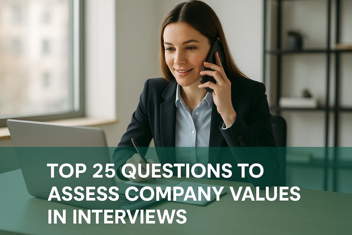 Top 25 Questions To Assess Company Values In Interviews