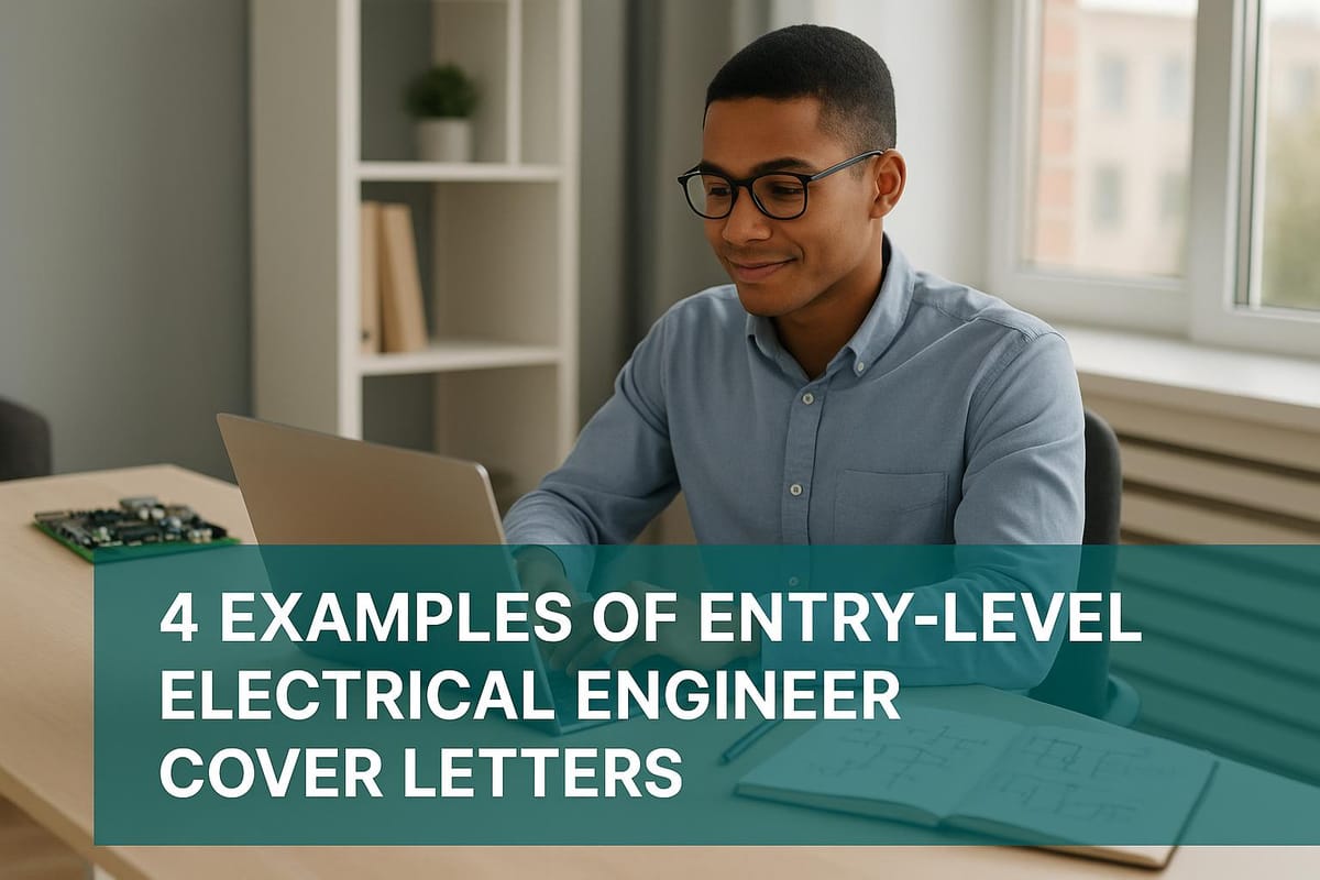 4 Examples of Entry-Level Electrical Engineer Cover Letters