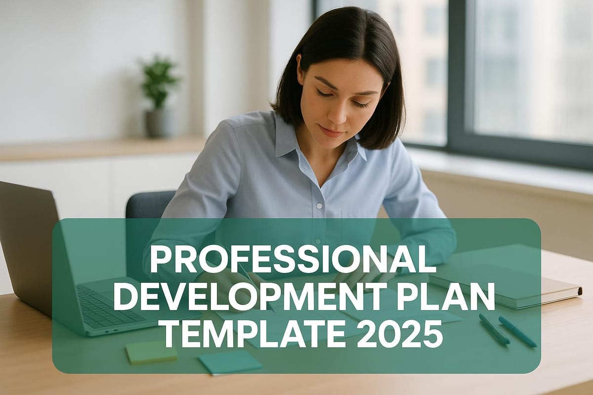 Professional Development Plan Template 2025
