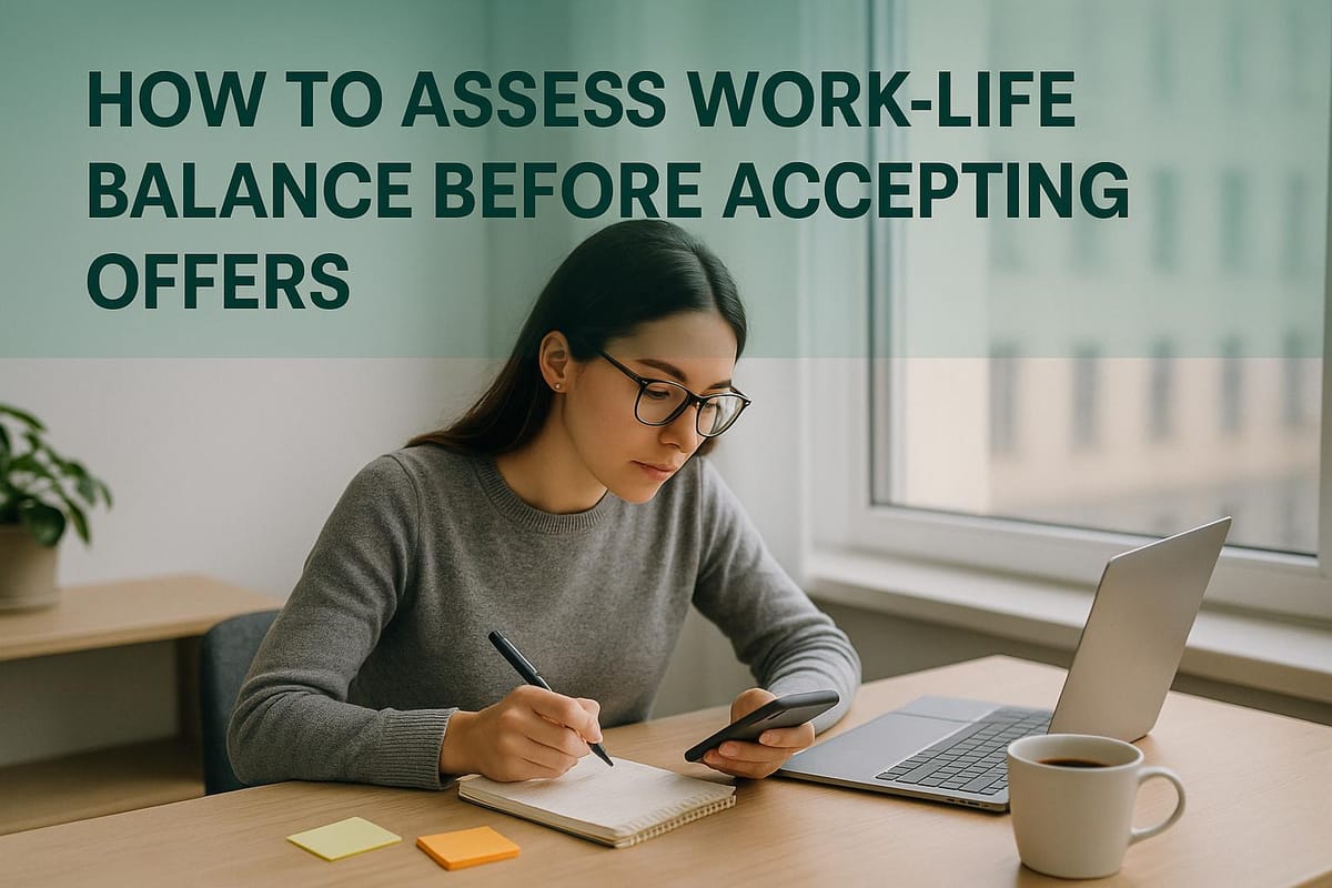 How To Assess Work-Life Balance Before Accepting Offers