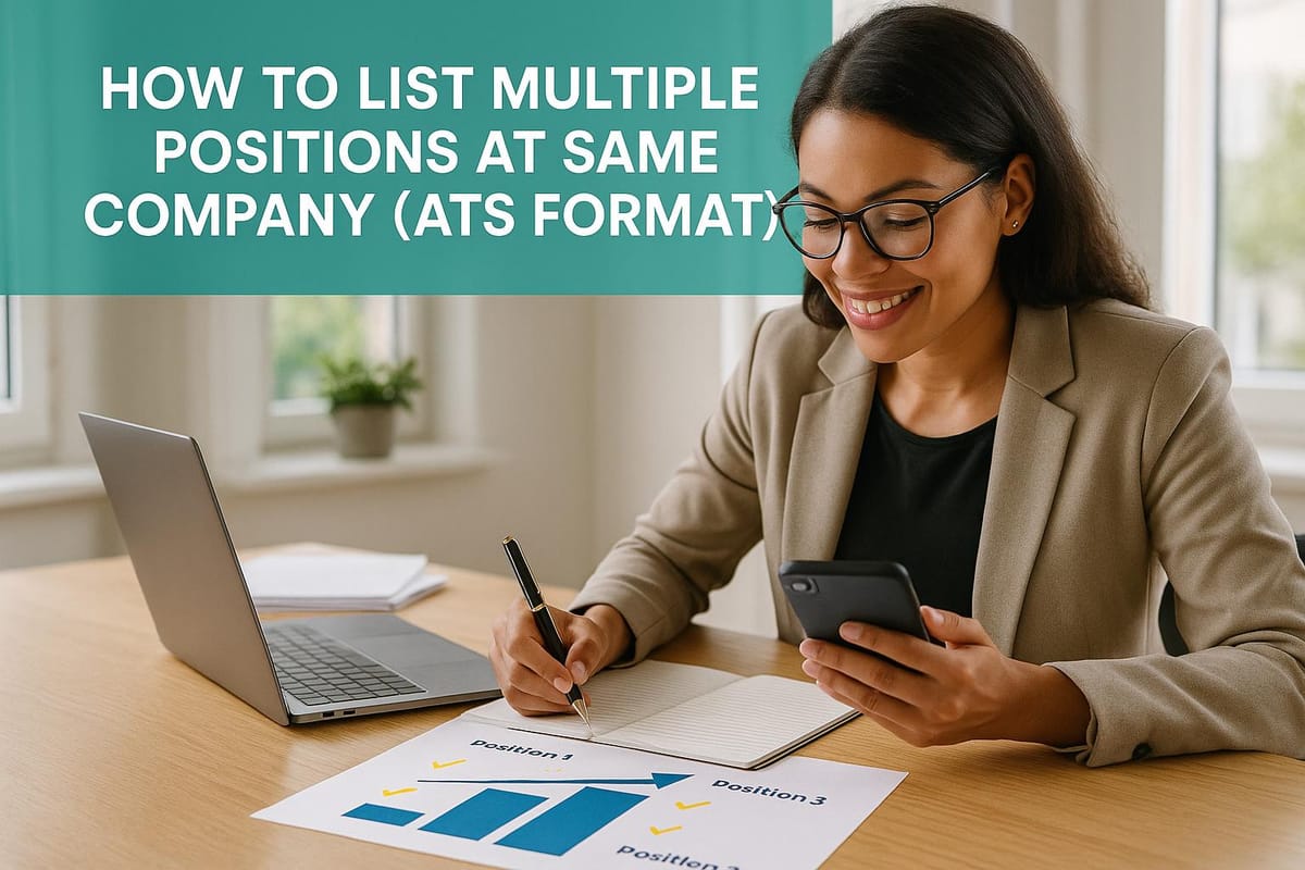 How to List Multiple Positions at Same Company (ATS Format)