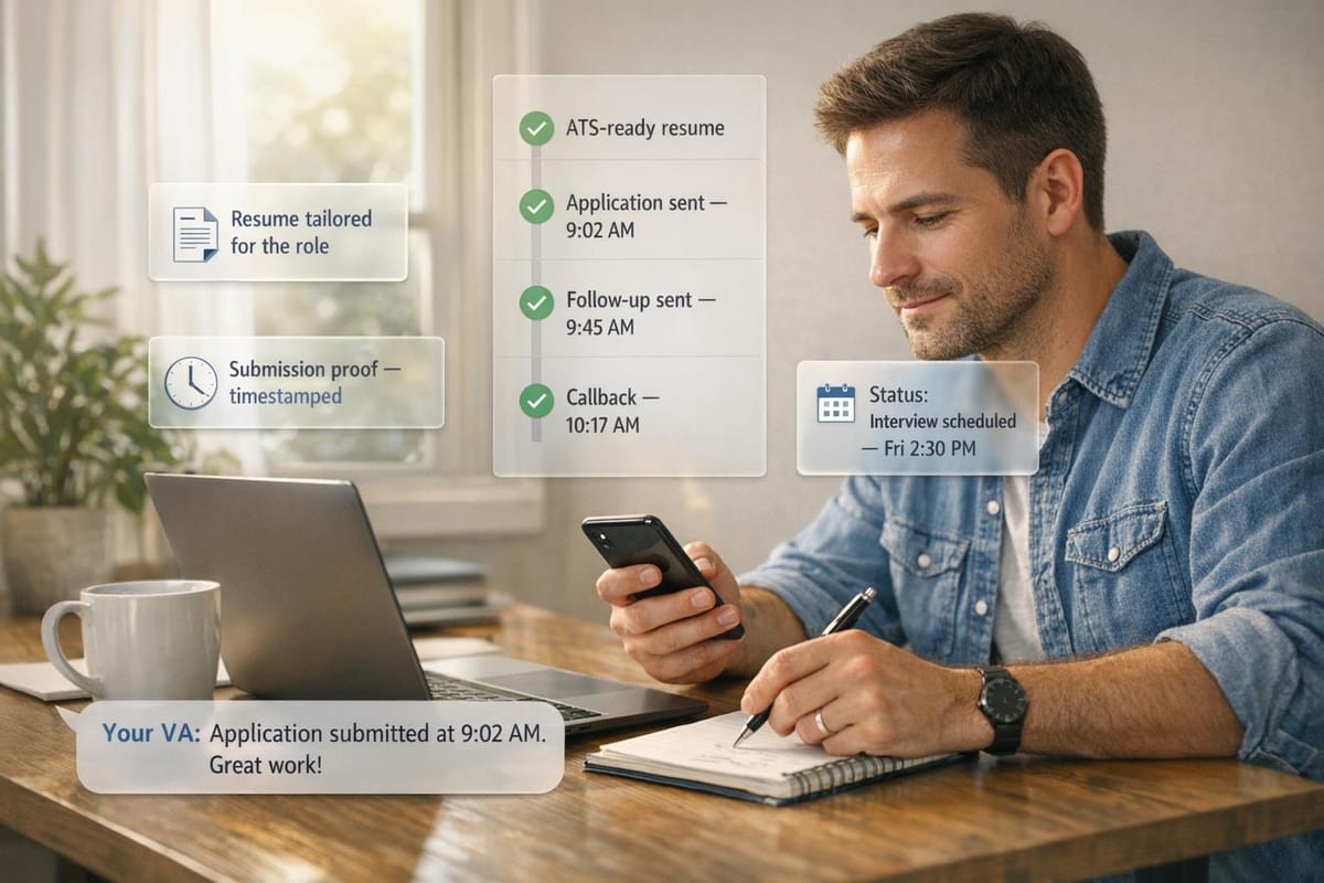 How a Job Search Virtual Assistant Helps You Get Hired Faster