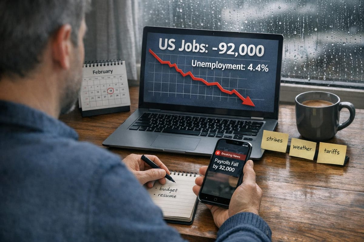 US Economy Loses 92,000 Jobs in February, Unemployment Rises to 4.4%