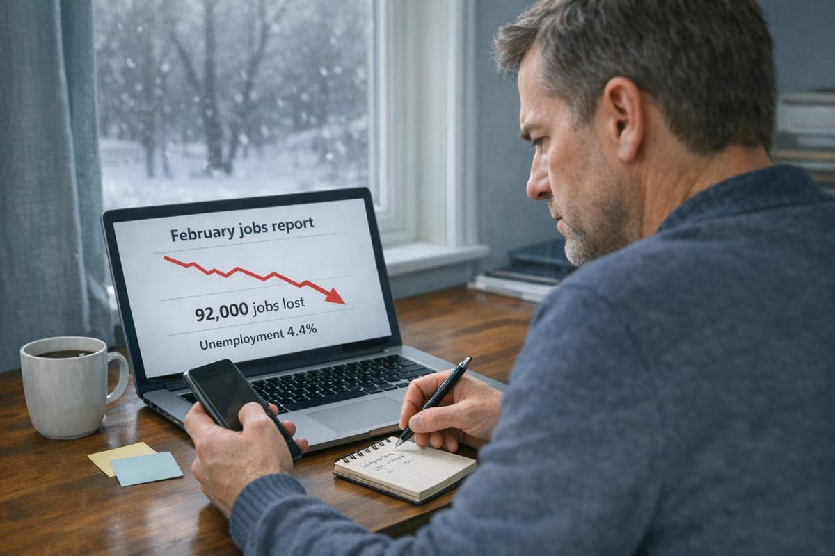 US economy loses 92,000 jobs in February, signaling a slowdown