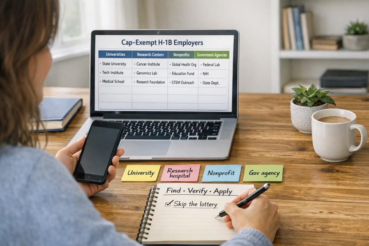 Cap-Exempt H1B Jobs: The Complete List of Employers Who Skip the Lottery