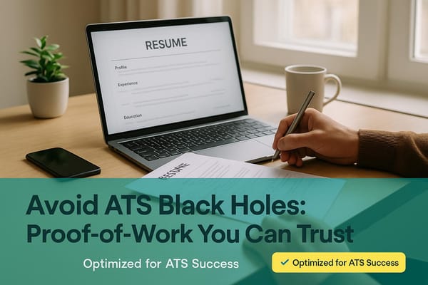 Avoid ATS Black Holes: Proof-of-Work You Can Trust