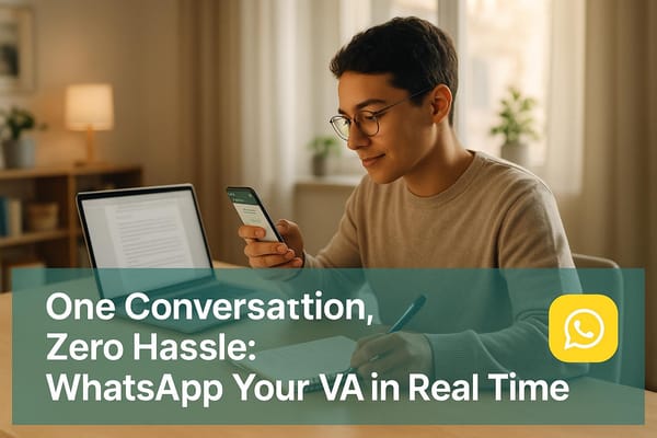 One Conversation, Zero Hassle: WhatsApp Your VA in Real Time