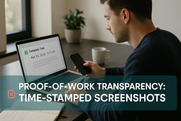 Proof-of-Work Transparency: Time-Stamped Screenshots