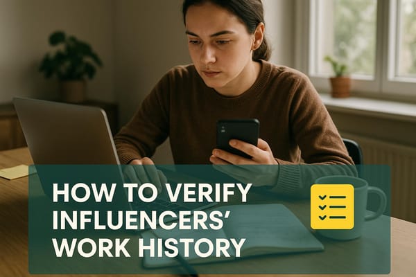 How to Verify Influencers' Work History
