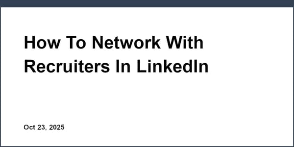 How To Network With Recruiters In LinkedIn Groups