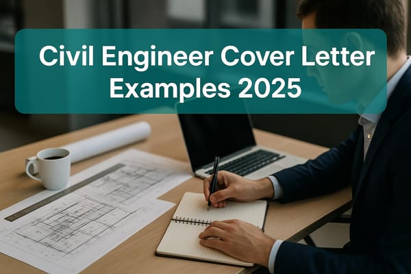 Civil Engineer Cover Letter Examples 2025