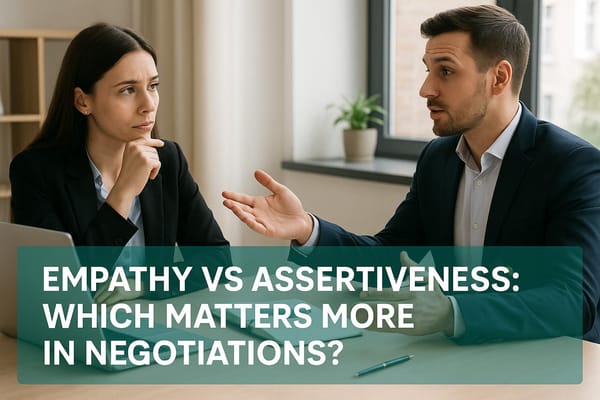 Empathy vs Assertiveness: Which Matters More in Negotiations?