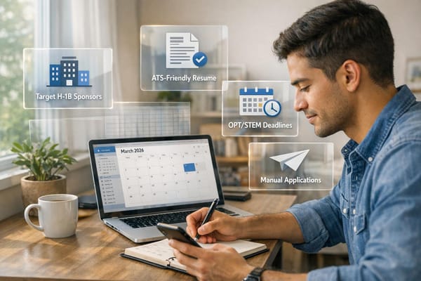H1B Job Search Checklist for OPT Students Graduating in 2026