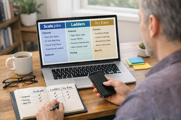 Scale.Jobs Vs Ladders Vs Ivy Exec: Best Platform For Senior-Level Job Hunters
